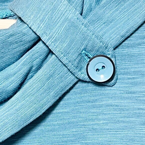 NWT Habitat 27537 Enamel Button Neck Mist Cowl Top Sz S/M - Picture 3 of 9